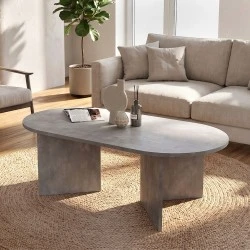 Cortado Megapap melamine coffee table in concrete grey color 120x60x39.6cm. Cortado Megapap melamine coffee table in concrete grey color 120x60x39.6cm.