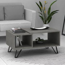 Τραπεζάκι σαλονιού Don Megapap χρώμα γκρι σκυροδέματος 90x55x44εκ. Τραπεζάκι σαλονιού Don Megapap χρώμα γκρι σκυροδέματος 90x55x44εκ.