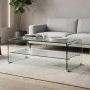 Glasser Clear coffee table with reinforced glass 100x50x43cm.