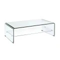 GLASSER Clear Coffee Table With Shelf 100x50x43cm