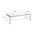 GLASSER Clear Coffee Table With Shelf 100x50x43cm