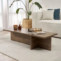 Harbor Megapap melamine coffee table in walnut color 120x45x30cm. Harbor Megapap melamine coffee table in walnut color 120x45x30cm.