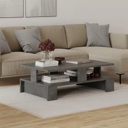 Mansu Megapap melamine coffee table in retro grey color 80x50x27cm.