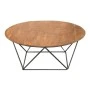 Movva coffee table with black meetallic base - acacia surface in natural color 90x36cm.