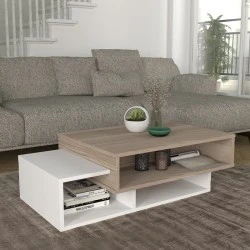 Tab Megapap melamine coffee table in white - cordoba color 105x60x32cm.