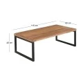 TAMPA Coffee Table 115x60 Acacia Natural Finish (Black Paint)