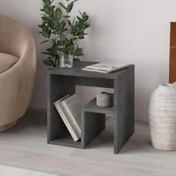 Bon Megapap melamine side table in retro grey color 40x35x40cm.