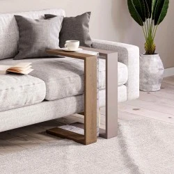 Muju Megapap melamine side table in light walnut / lagina /  light mocha color 30x40x57cm.