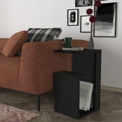 Rosana Megapap melamine side table in black color 35x29,5x60cm.