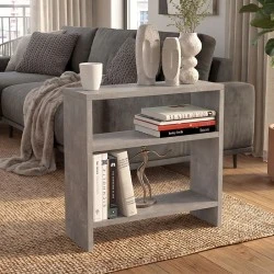 Silvanus Megapap melamine side table in concrete grey color 51x17,5x49cm. Silvanus Megapap melamine side table in concrete grey color 51x17,5x49cm.