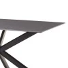 Dinning table Bethan pakoworld sintered stone grey cement - metal black leg design 180x90x75cm