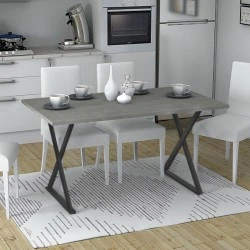 Τραπέζι Bette Megapap χρώμα γκρι σκυροδέματος 140x80x76εκ.