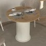 Bohema Megapap melamine dining table in ivory - sepet oak color Ø90x77,7cm.