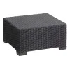 Τραπέζι California με επένδυση wicker σε χρώμα ανθρακί 68x68x35εκ