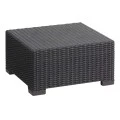 Τραπέζι California με επένδυση wicker σε χρώμα ανθρακί 68x68x35εκ