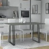 Gable Megapap metallic - melamine table in anthracite color 140x80x76cm.