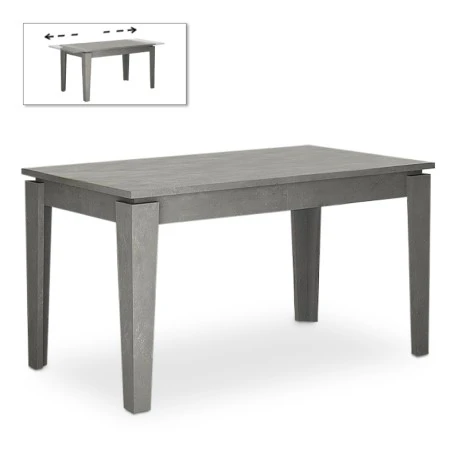 Helmut Megapap melamine expanding table in retro grey color 160/200x90x76cm.