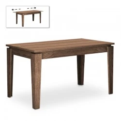 Helmut Megapap melamine expanding table in walnut color 160/200x90x76cm.