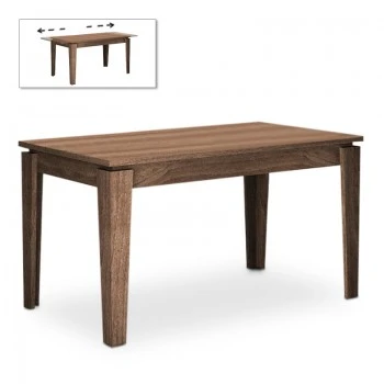 Helmut Megapap melamine expanding table in walnut color 160/200x90x76cm.