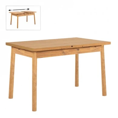 Jemmy Megapap melamine extendable table in atlantic pine color 120/153x75x77cm.