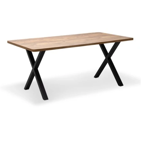 Jeremy Megapap Mdf/metallic table in acacia color 140x80x75cm.