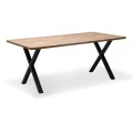 Jeremy Megapap Mdf/metallic table in acacia color 160x80x75cm.