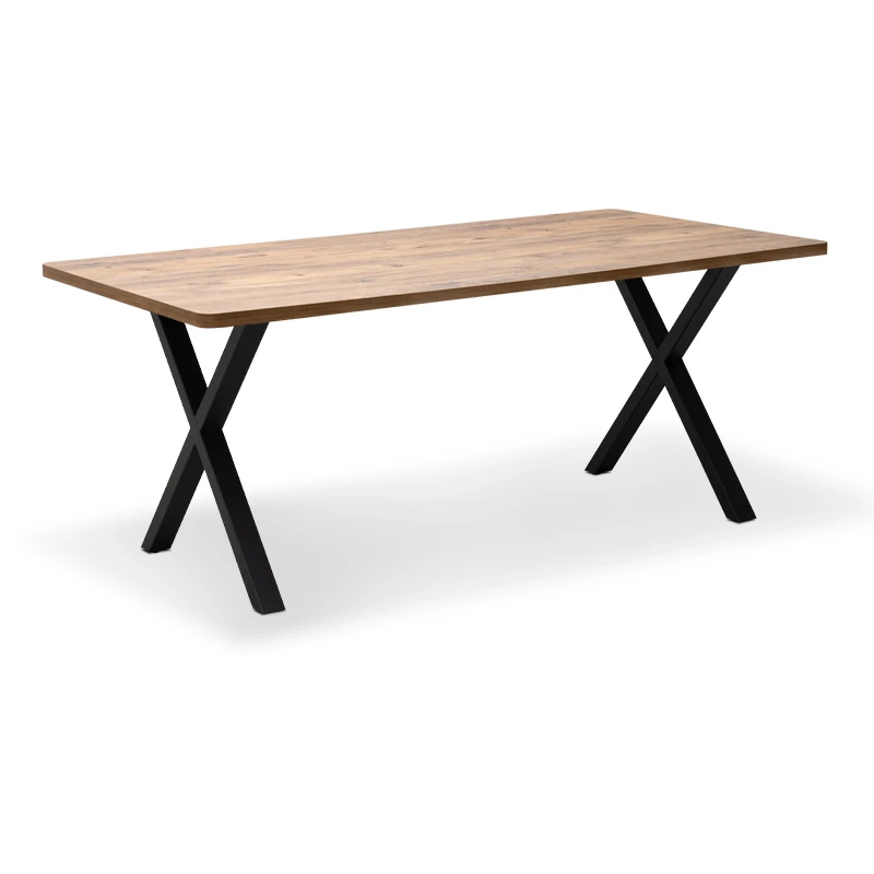 Jeremy Megapap Mdf/metallic table in acacia color 160x80x75cm.