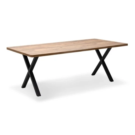 Jeremy Megapap Mdf/metallic table in acacia color 200x100x75cm.