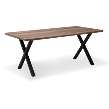 Jeremy Megapap Mdf/metallic table in walnut color 160x80x75cm.