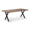 Jeremy Megapap Mdf/metallic table in walnut color 200x100x75cm.