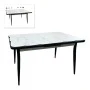 Karen Megapap MDF - metal table extendable color white - black 130/160x80x75cm.