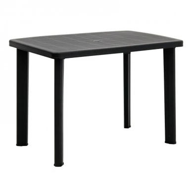Faretto polypropylene garden table in anthracite color 100x68x72cm.