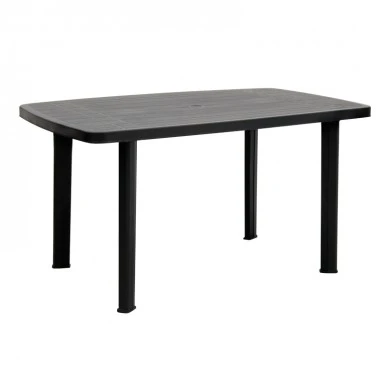 Faro polypropylene garden table in anthracite color 137x85x72cm.