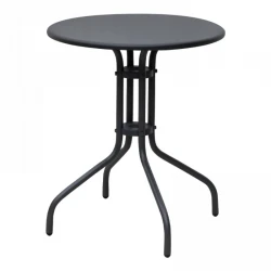 Palermo Megapap metal table in black color Ø60x70cm.
