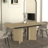 Lava Megapap melamine dining table in rota oak - anthracite color 180x90x76.8cm.