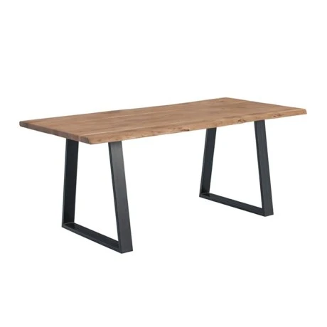 LIZARD Dining Table 200x95x75 Acacia Natural Finish (Black Paint)