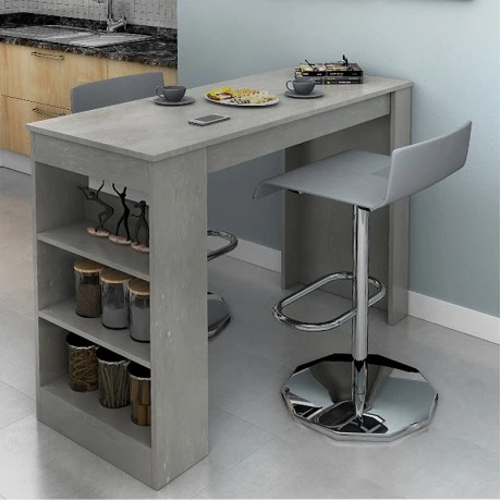Deep Megapap melamine bar table color concrete grey 120x50x100cm.