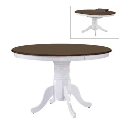 NIRVANA Table D106+30cm White/Walnut NIRVANA Table D106+30cm White/Walnut