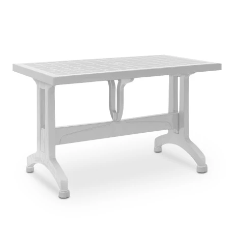 Callan Megapap polypropylene table in white color 140x80x73cm.