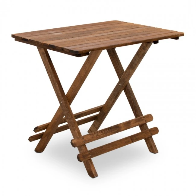 Queen Megapap foldable table by beech wood in walnut color 100x60x75cm.