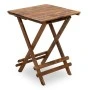 Queen Megapap foldable table by beech wood in walnut color 60x60x75cm.