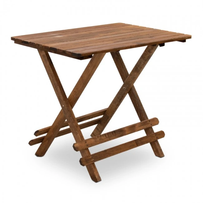 Queen Megapap foldable table by beech wood in walnut color 80x60x75cm.