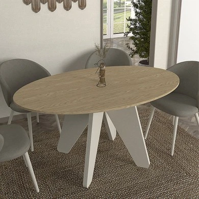 Rota Megapap melamine dining table in rota oak - sandstone color 150x90x75cm.
