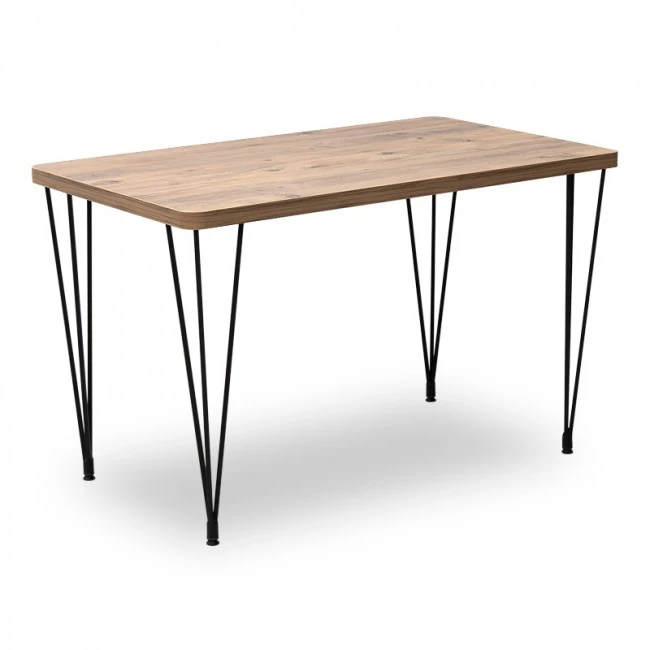 Roger Megapap Mdf/metallic table in acacia color 120x70x75cm.