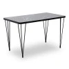 Roger Megapap Mdf/metallic table in black marble effect color 120x70x75cm.