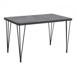 Roger Megapap Mdf/metallic table in dark grey concrete color 120x70x75cm.