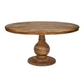 WOODEN BROWN ROUND TABLE 152x152x76CM