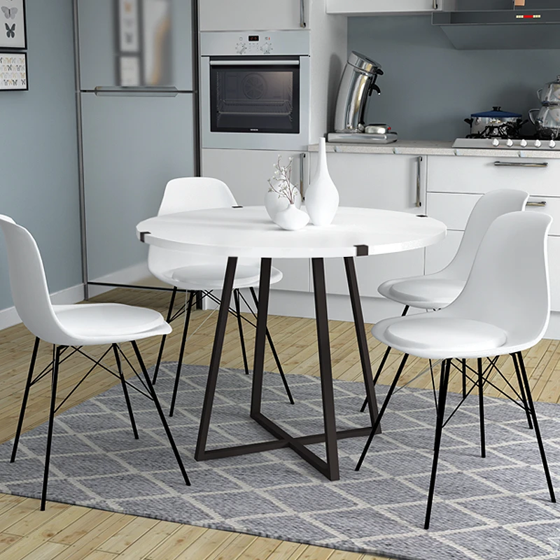Rubes Megapap metallic - melamine table in anthracite - white color 100x100x78cm.
