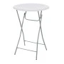 Catering table - stand with metallic frame - Pp Hdpe surface in white color D.81x110cm.