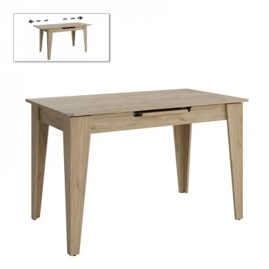 Trendline Megapap melamine extendable table in oak color 120/150x70x75cm.